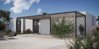 The project is by Mighty Buildings