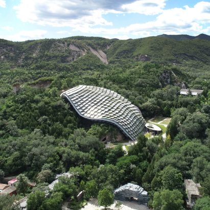 An undulating shelter in China