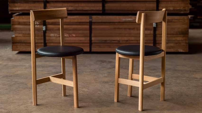 Two Petit dining chairs by Neri&Hu for De La Espada