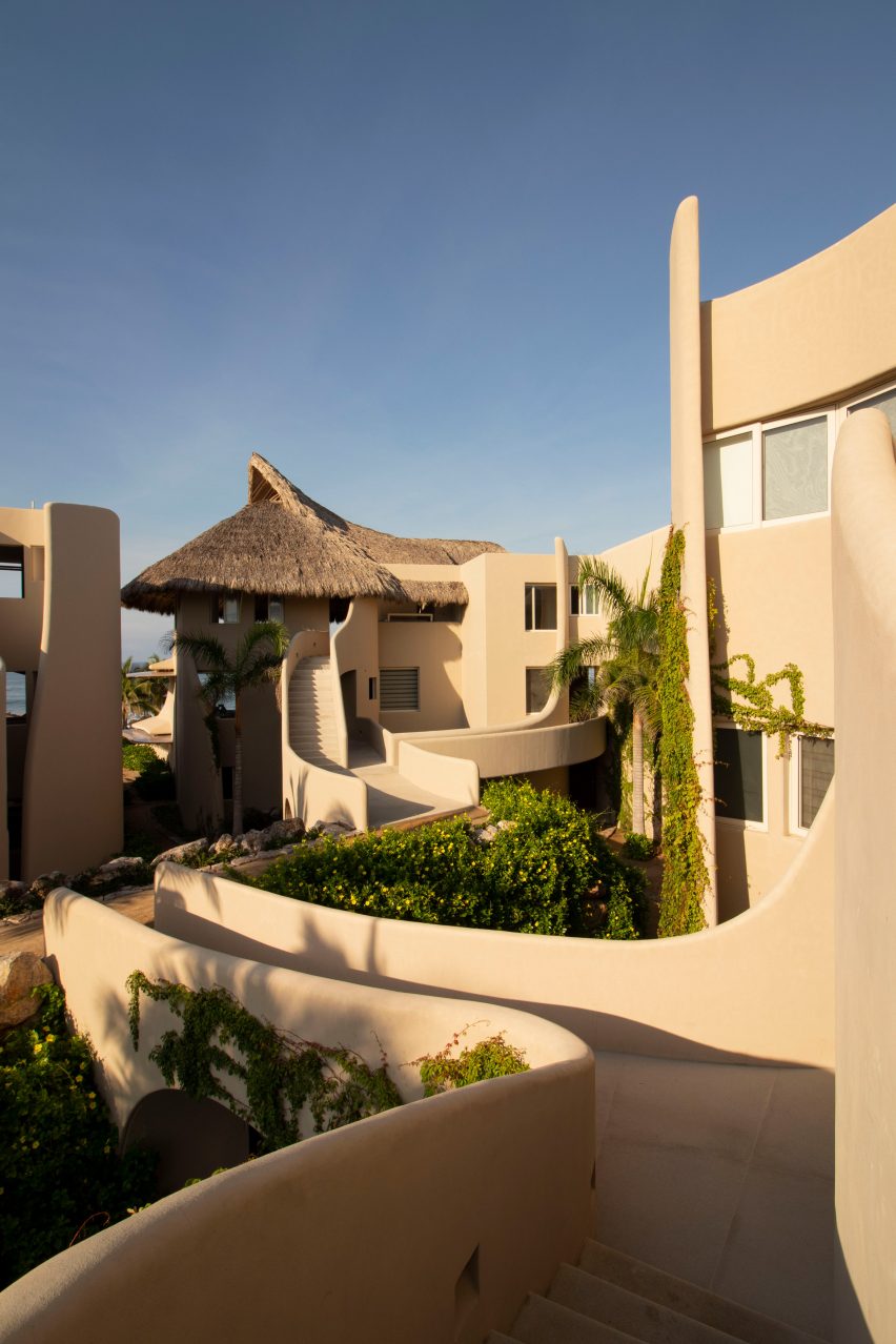 The buildings are informed by waves