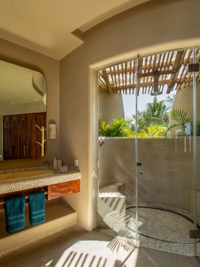 A bathroom with views