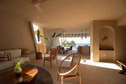 An interior view of one of Punta Majahua's buildings