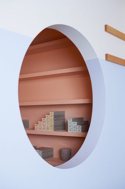The colour room is behind a perforated hole in the wall