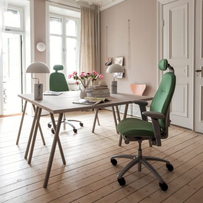 The RH Mereo chair in an office environment