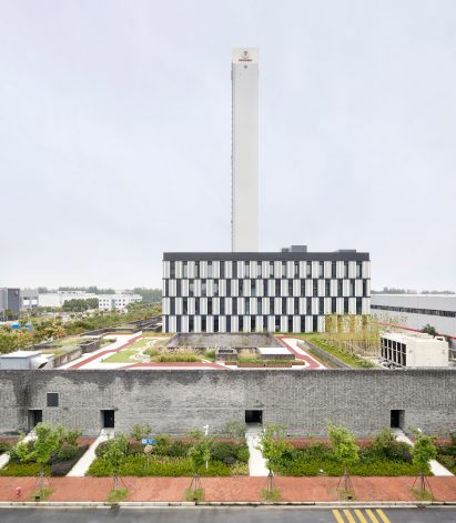 A bird's-eye view of the Schindler City campus in Shanghai by Neri&Hu 