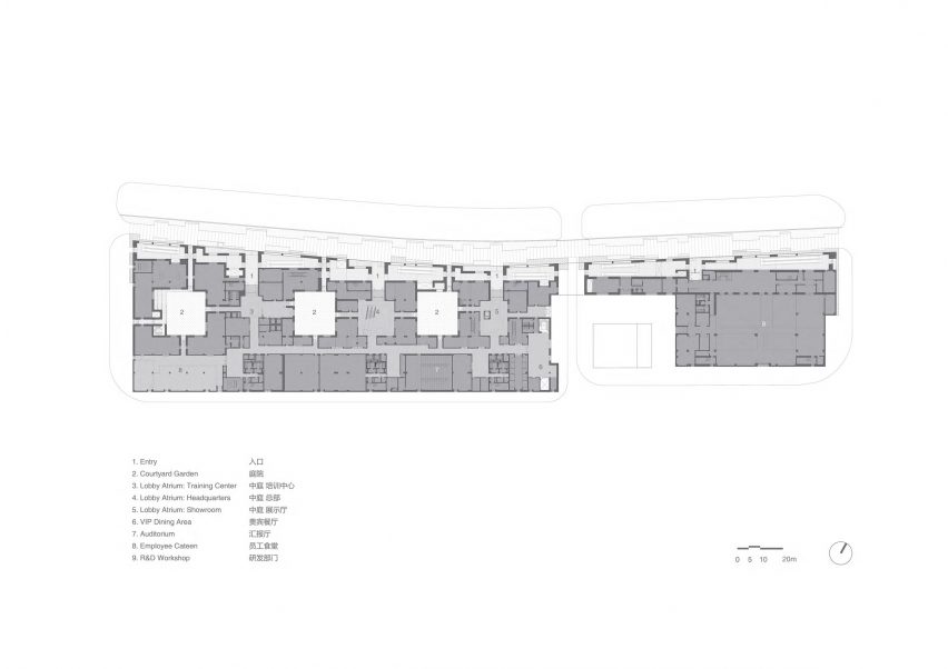Example floor plan for Schindler City by Neri&Hu