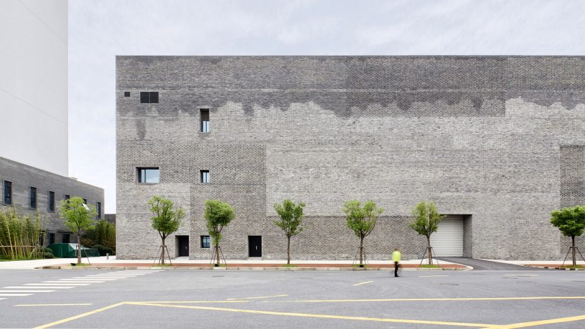 A grey brick office building in Shanghai by Neri&Hu