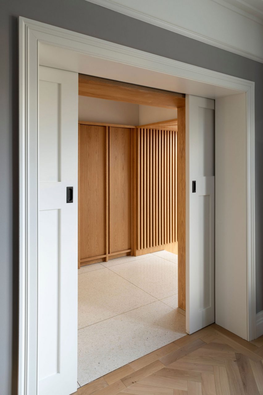 Existing spaces employed a softer material palette