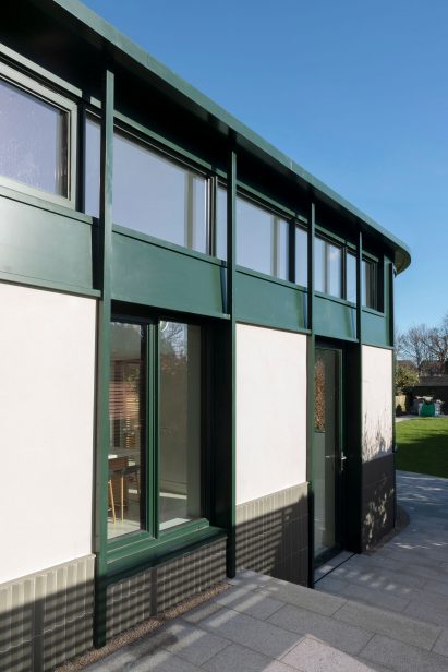 It has green metalwork by Scullion Architects
