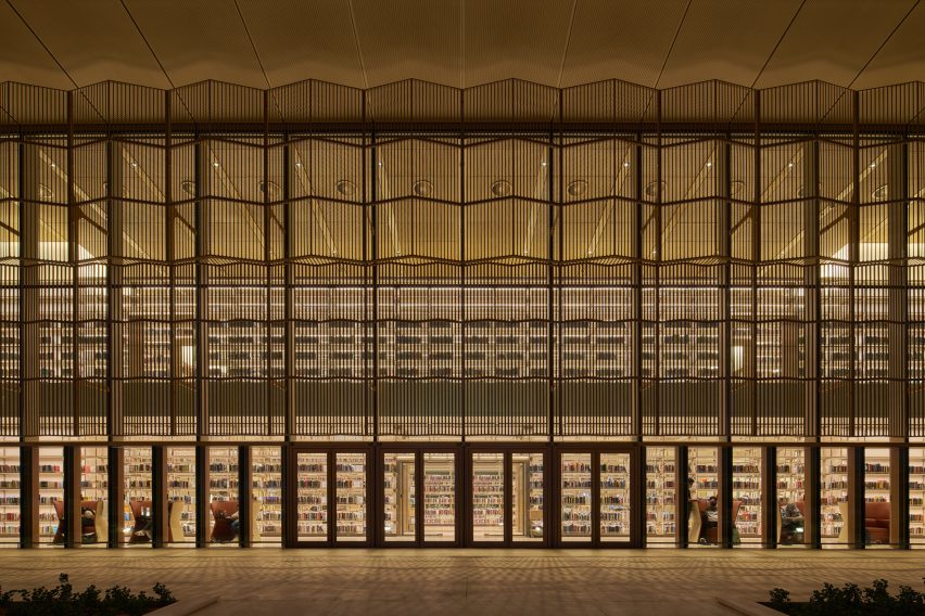 The exterior of The House of Wisdom by Foster + Partners
