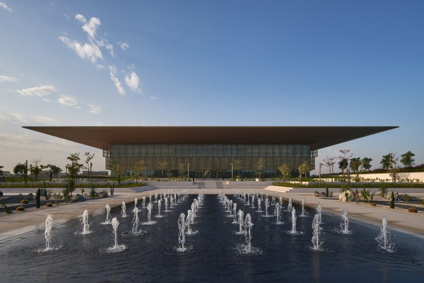 The exterior of The House of Wisdom by Foster + Partners