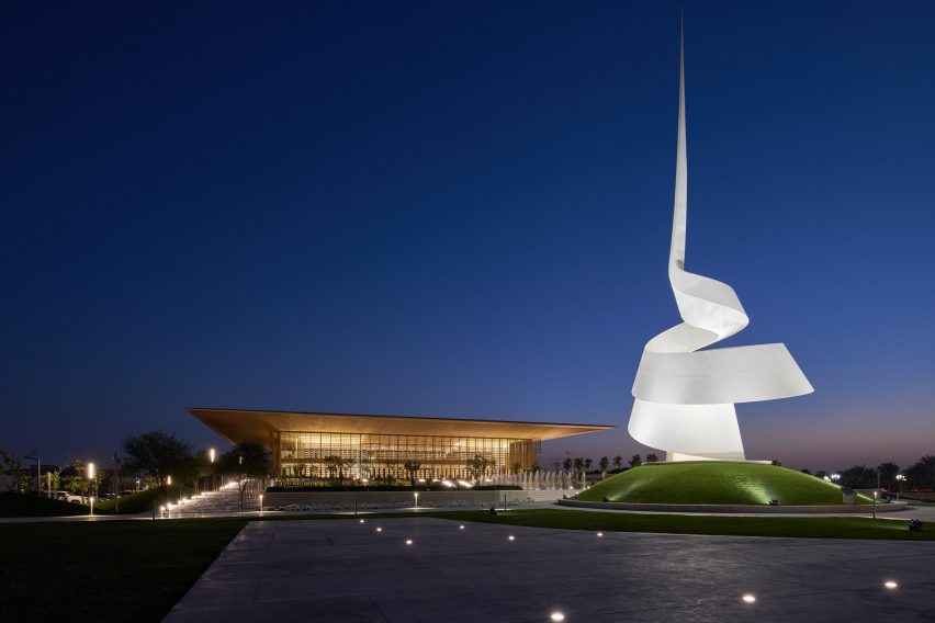 The exterior of a library in Sharjah by Foster + Partners