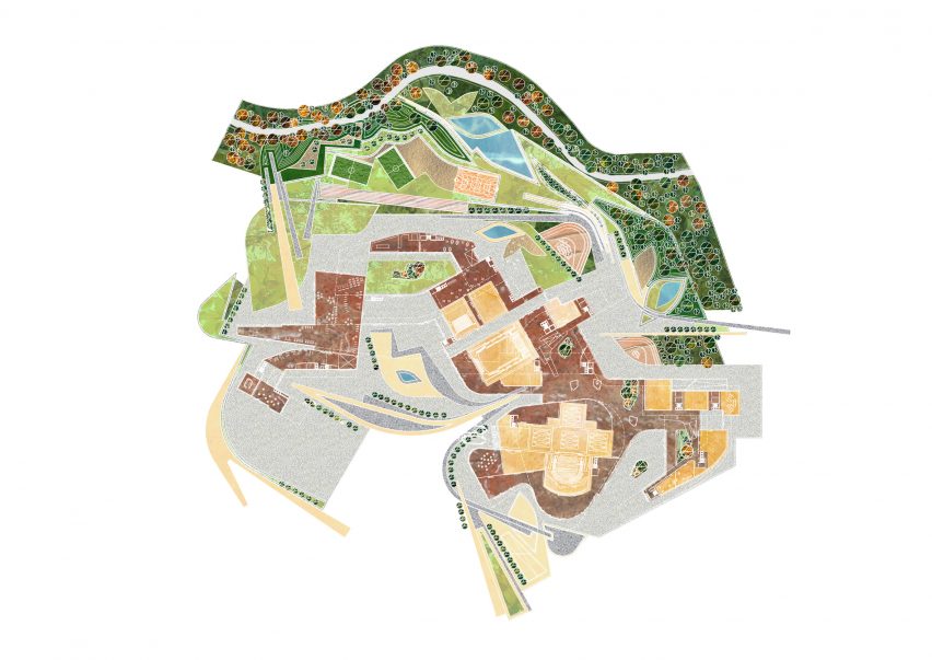 A floor plan of the Shenzhen Conservatory of Music