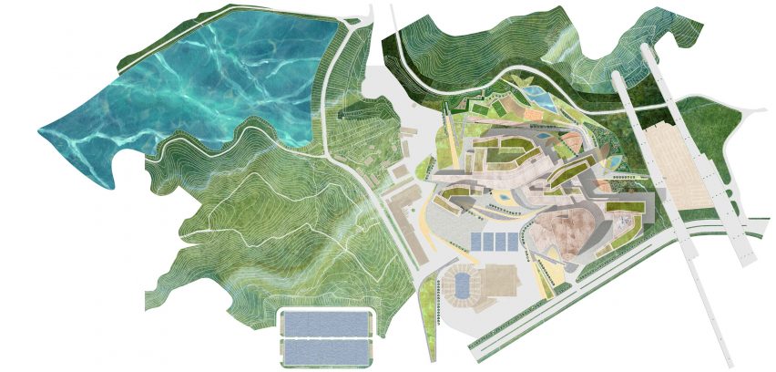 A site plan of the Shenzhen Conservatory of Music