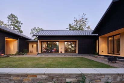 Porches on exterior of Short Mountain House in the USA