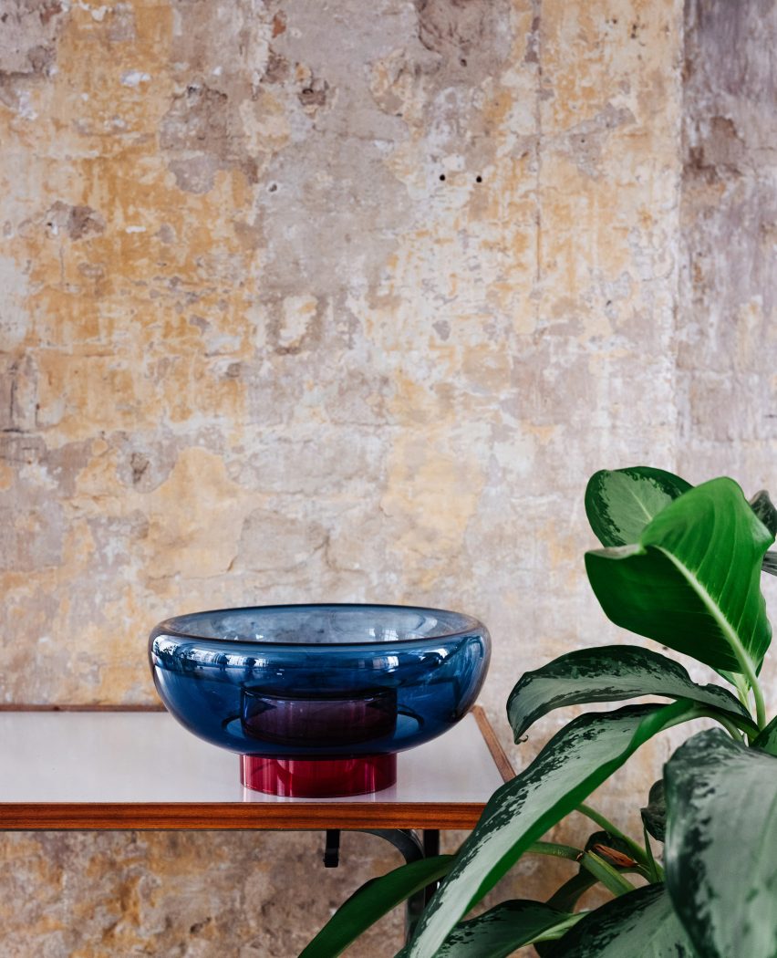 Close up of Milena Kling glass bowls