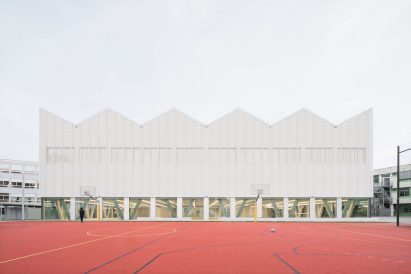 The design has a folding zigzag roof by Wulf Architekten