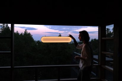 Sunne light by Marjan van Aubel on the Sunne Light setting in an interior