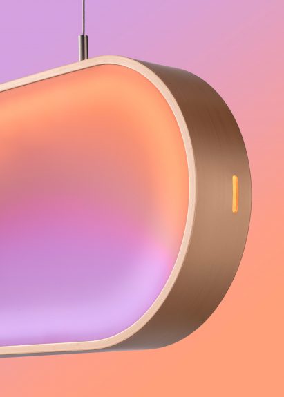 Solar lamp by Marjan van Aubel on the sunrise setting