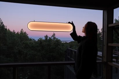 Sunne light by Marjan van Aubel on the Sunne Light setting in an interior