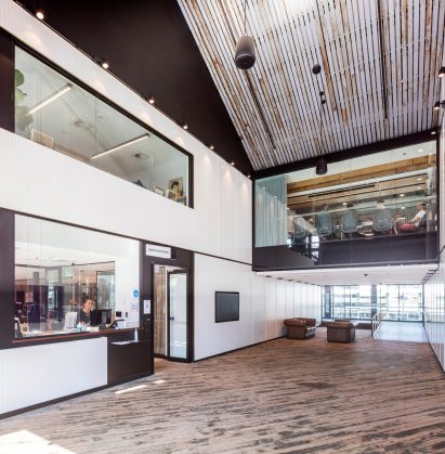 Fine-grooved timber panel walls