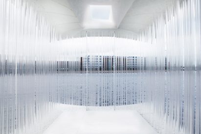 View from inside the floating teahouse