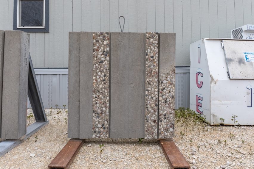Stones used for the walls of the museum by Tres Birds Workshop
