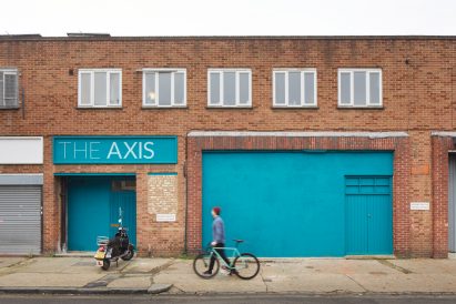 The brick exterior of a converted London warehouse