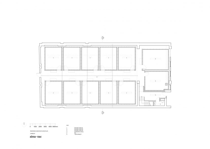 The ground floor plan of The Axis by Alma-nac