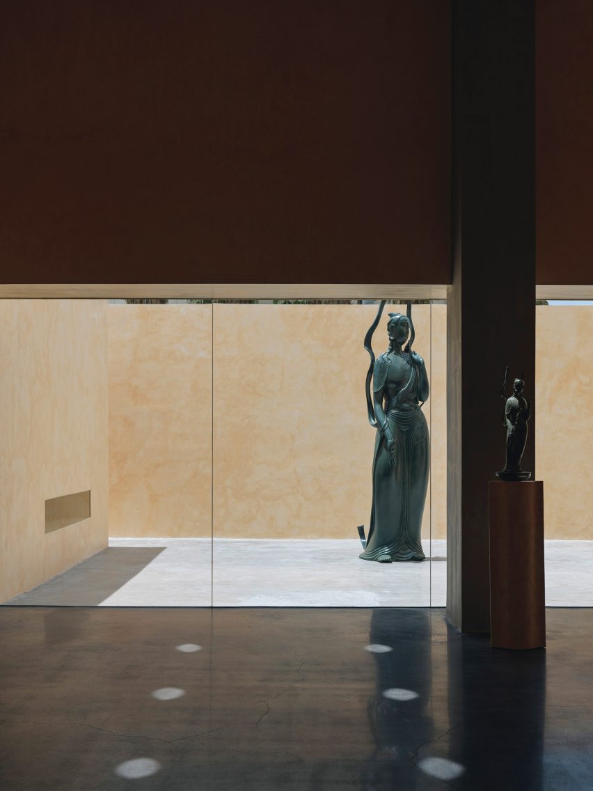 Buddha statue in light