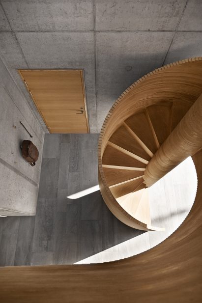 Spiral staircase in Tommy Rand house in Denmark