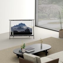 Trestle by Richard Bone rollable screen and shelf Dezeen and LG Display OLED Go competition shortlist