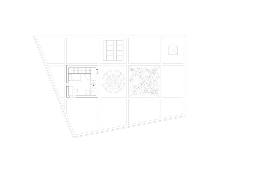 First floor plan of Villa Fifty-Fifty by Studioninedots