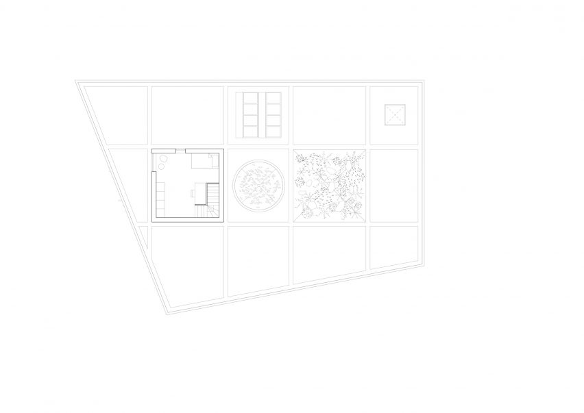 Second floor plan of Villa Fifty-Fifty by Studioninedots