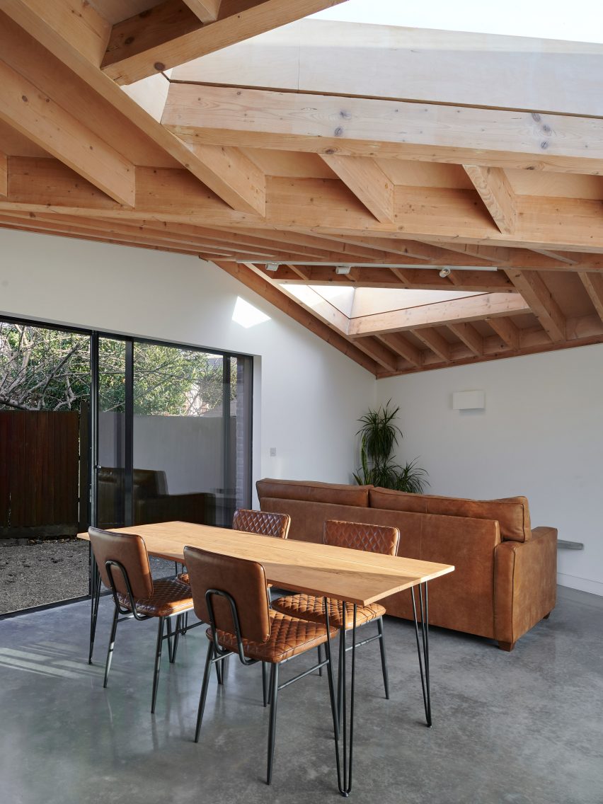 An open-plan living and dining room