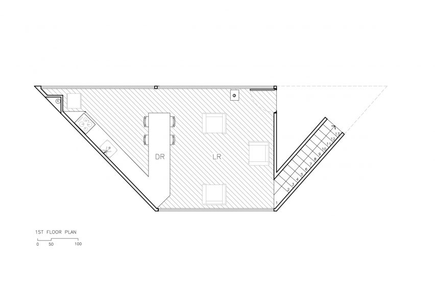 Angular cabin by 2DM Arquitectos
