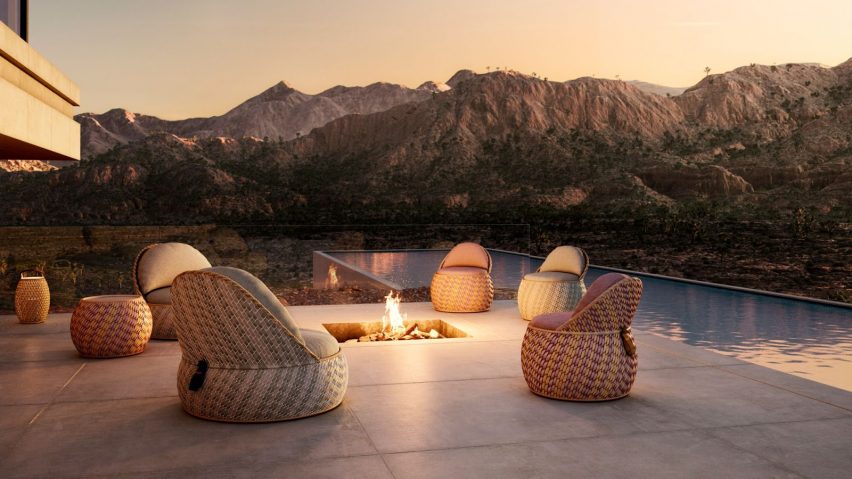 Dala outdoor seating by Stephen Burks for Dedon
