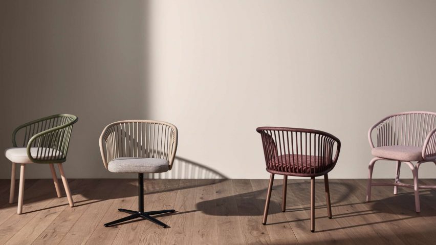 Huma armchair by Mario Ruiz for Expormim with a rattan backrest