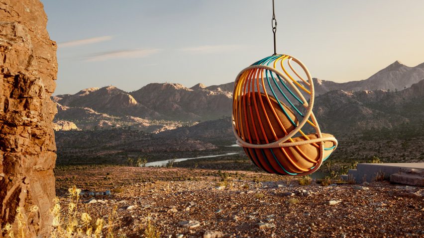 KIDA hanging lounge chair by Stephen Burks for Dedon