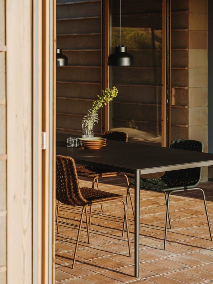 Lapala chair by Lievore Altherr Molina for Expormim at a dining table