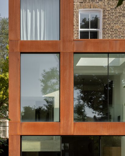 Weathering steel facade of AC Residence