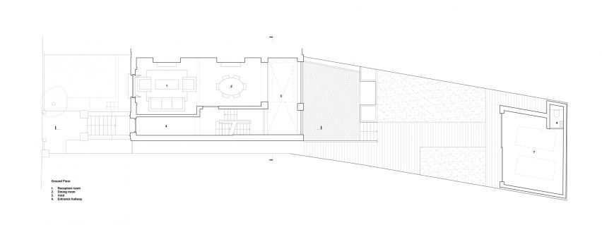 The ground floor plan of AC Residence