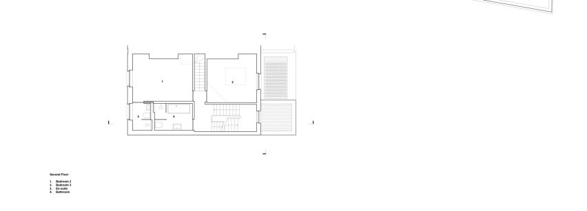 Second floor plan of AC Residence
