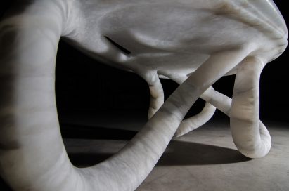 Aqua Fossil coffee table by Amarist Studio