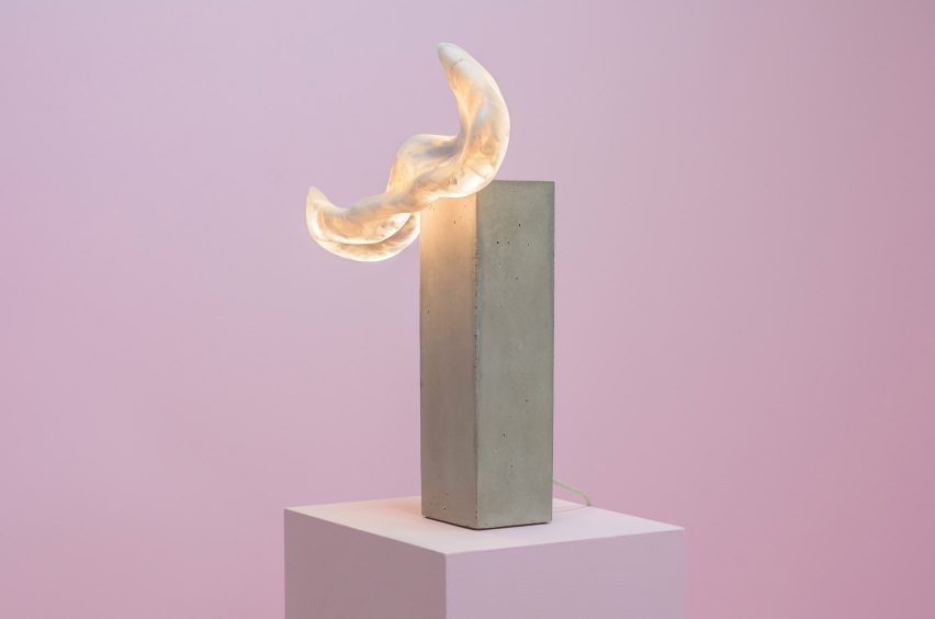 Aqua Fossil lamp by Amarist Studio