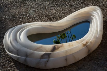 Aqua Fossil mirror by Amarist Studio