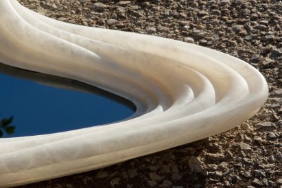 Aqua Fossil mirror by Amarist Studio