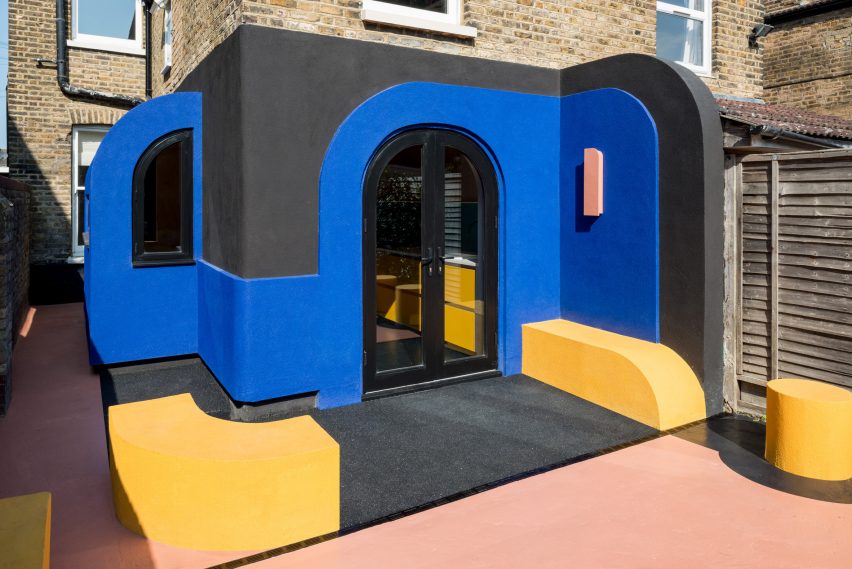 A bright-coloured house renovation in London