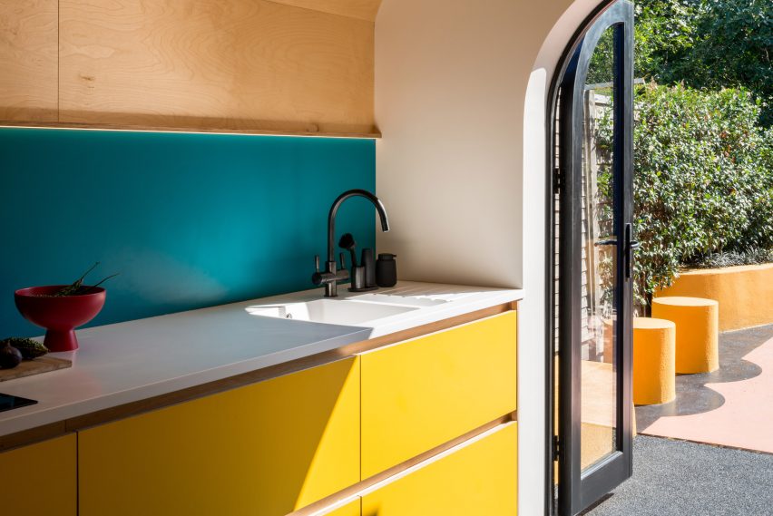 A colourful kitchen