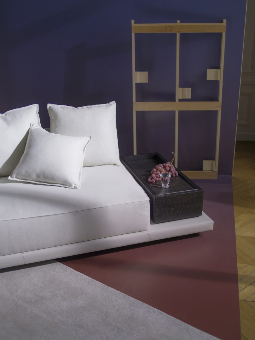 A modular sofa unit with inbuilt storage